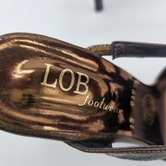 Women's Bronze Strappy High Heel Sandals, Size 5.5 - Picture 7 of 10